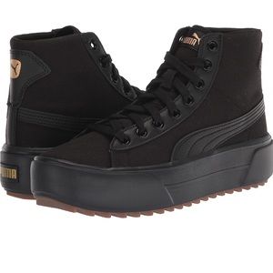 PUMA Kaia Platform Soft Foam + Sneakers 6.5 Black & Gold